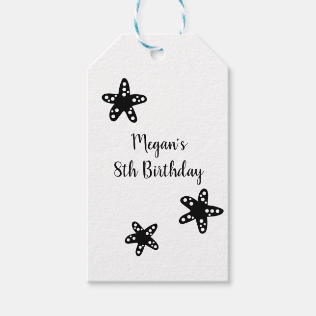 Étiquettes-cadeau Parti de la sirène turquoise (Devant)