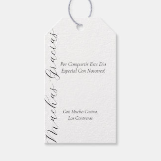 Étiquettes-cadeau parti pour les balises en espagnol