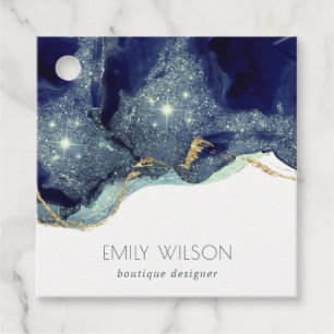 Étiquettes Cadeau Parties scintillant Abstraite en encre d'alcool Si