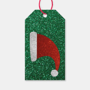 Étiquettes-cadeau Parties scintillant Santa Hat