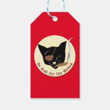 "Pas de repos pour les méchants" Chat sur rouge - 