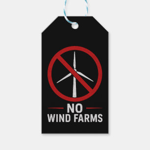 Étiquettes-cadeau Pas d'éoliennes - Pas de parcs éoliens