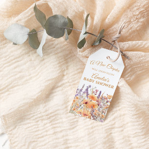 Étiquettes-cadeau Pastel Floral Livre Thème Baby shower Cadeau Balis