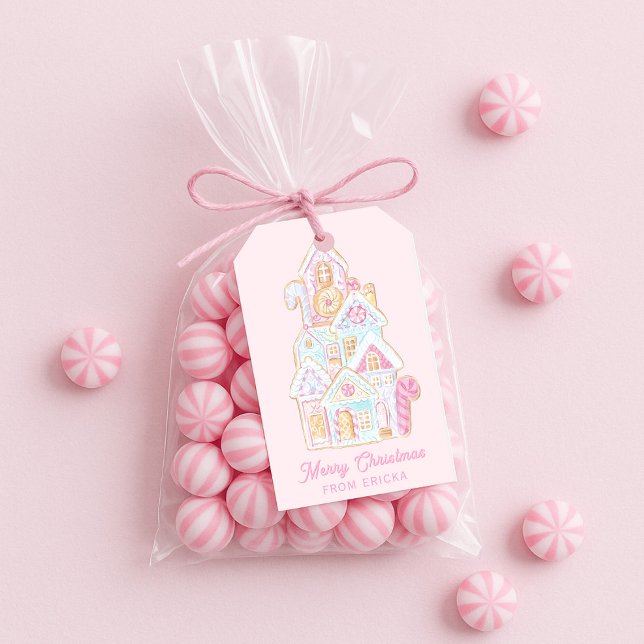 Étiquettes-cadeau  Pastel  Gingerbread House Cookie (Créateur téléchargé)