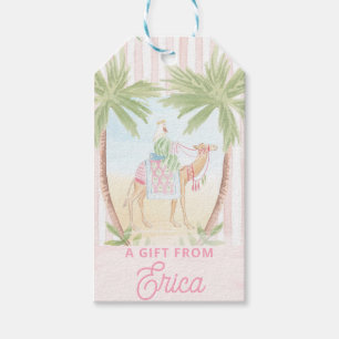 Étiquettes-cadeau Pastel Nativité Scènes Rayées