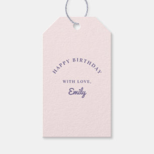 Étiquettes-cadeau Pastel Pink et Purple Tags cadeaux d'anniversaire