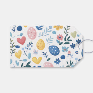 Étiquettes-cadeau Pastel Pink Motif de Pâques