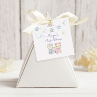 Étiquettes Cadeau Pastel Plush Toy Baby shower Monogramme personnali