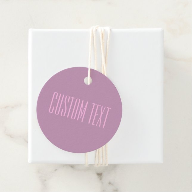 Étiquettes Cadeau Pastel Purple & Pink clair | Texte modifiable mode (En situation)
