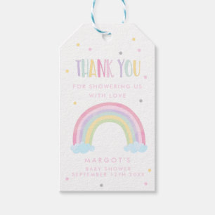 Étiquettes-cadeau Pastel Rainbow Baby shower Favoriser