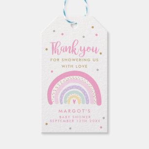 Étiquettes-cadeau Pastel Rainbow Baby shower Favoriser