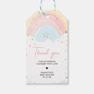 Étiquettes-cadeau Pastel Rainbow Baby shower Favoriser Tags