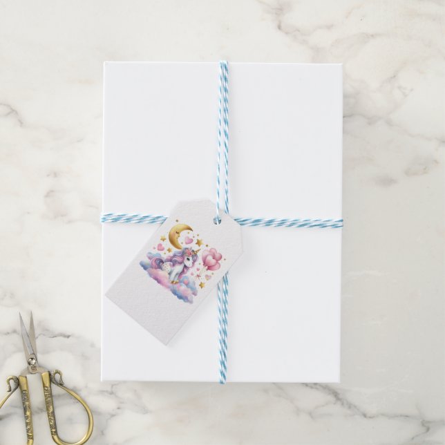 Étiquettes-cadeau Pastel Unicorn (With Twine)
