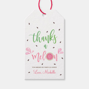 Étiquettes-cadeau Pastèque Merci un Melon Merci