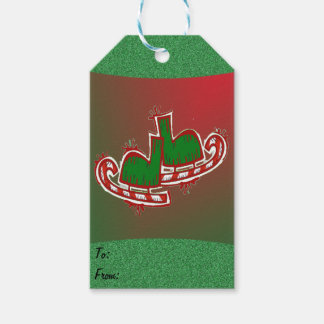 Étiquettes-cadeau Patins de Noël -