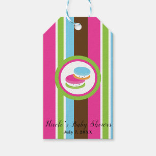 Étiquettes-cadeau Pâtisserie Colorée Mignonne Macarons Amusants Favo