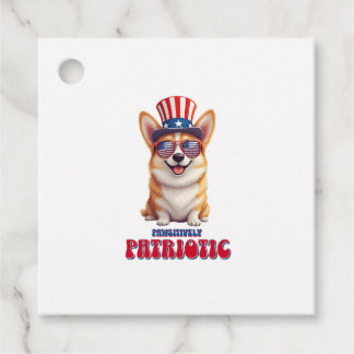 Étiquettes Cadeau Patriotic Corgi - Pawsitively Patriotic