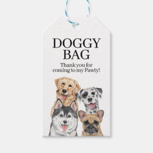 Étiquettes-cadeau Pawty Chien Chien Merci Anniversaire Fête