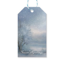 Paysage Hivernal Lac Givré Forêt Enneigée