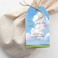 Paysage peint ciel bleu nuage cadeau de mariage