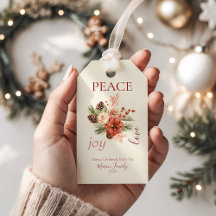 Peace Jove Love Beige Floral Noël