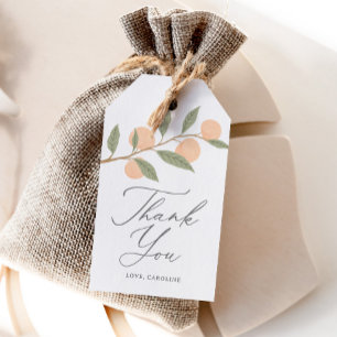 Étiquettes-cadeau Peach Anniversaire Fête Favoriser Tags
