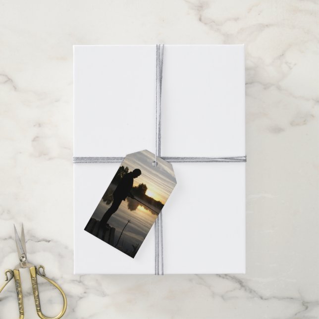 Étiquettes-cadeau pêcheur (Avec de la ficelle)