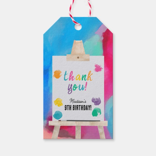 Étiquettes-cadeau Peinture Art Artiste Peinture Art Anniversaire Mer (Devant)
