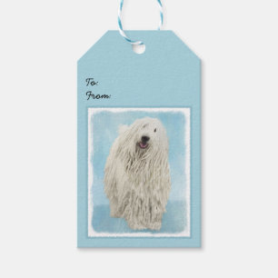 Étiquettes-cadeau Peinture Komondor - Cute Original Chien Art