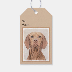 Étiquettes-cadeau Peinture Vizsla - Joli art original chien