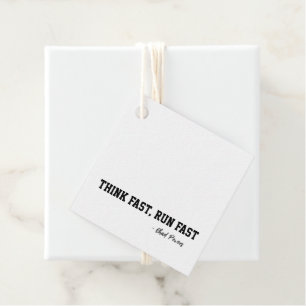 Étiquettes Cadeau Penser Fast Run Football Motivation Qoute