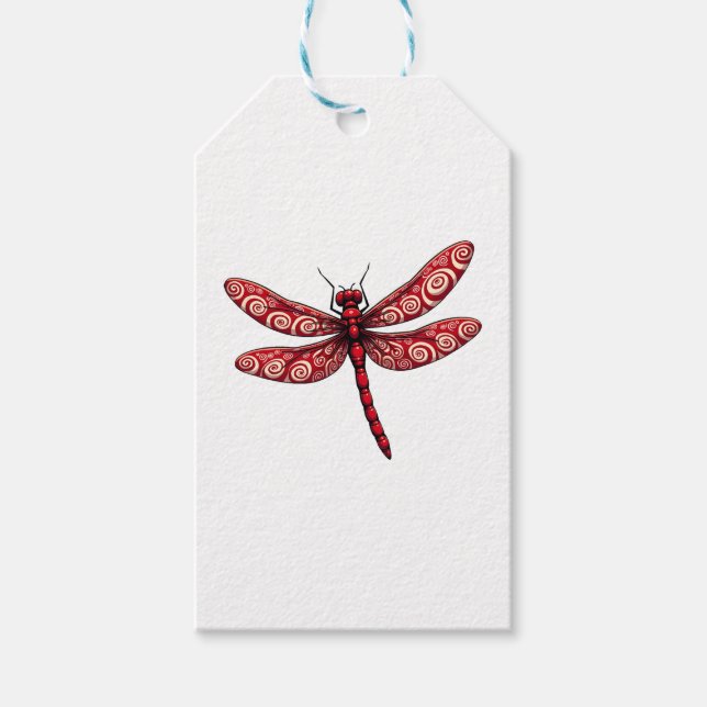 Étiquettes-cadeau Peppermint dragonfly (Devant)