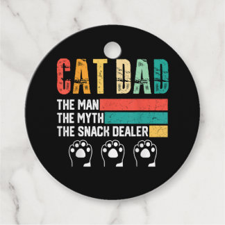 Étiquettes Cadeau Père Day Chat papa