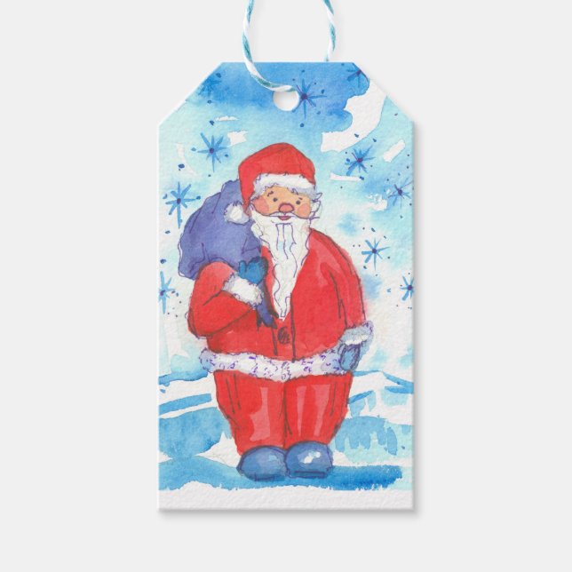 Étiquettes-cadeau Père Noël (Devant)