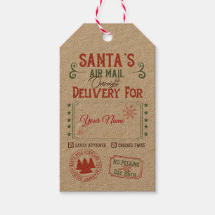 Étiquettes-cadeau Père Noël approuvée