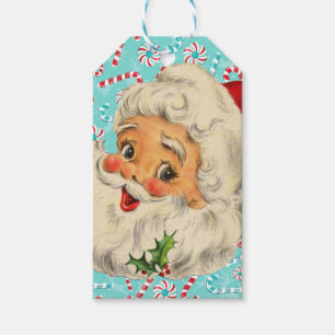 Étiquettes-cadeau Père Noël avec menthe poivrée