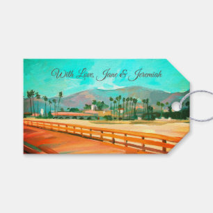 Étiquettes-cadeau Père Noël Barbara, CA - Stearns Wharf