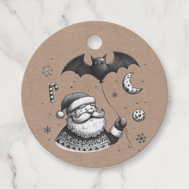 Étiquettes Cadeau Père Noël Claws (Devant)