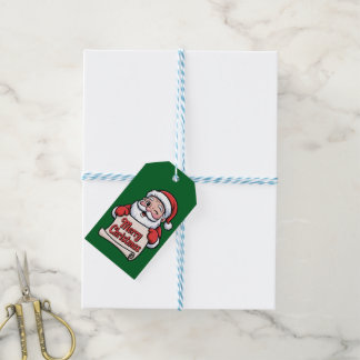 Étiquettes-cadeau Père Noël Clin d'Œil 🎅 "Merry Christmas"