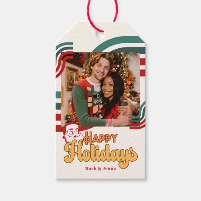 Étiquettes-cadeau Père Noël coquin (Devant)