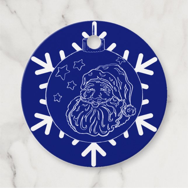 Étiquettes Cadeau Père Noël de minuit (Devant)