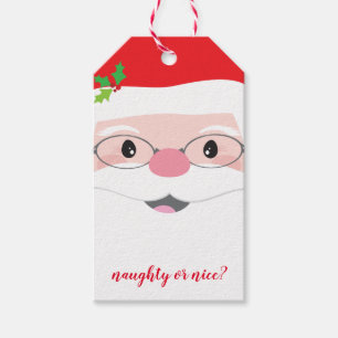 Étiquettes-cadeau PÈRE NOËL FACE hipster fête Noël cadeau moderne