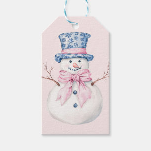 Étiquettes-cadeau Père Noël, grand-millénaire rose et bleu