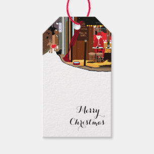 Étiquettes-cadeau Père Noël In Paris Tags cadeaux de Noël