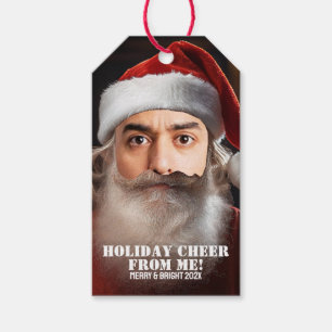 Étiquettes-cadeau Père Noël instantanée ! Ajoute juste ton visage.