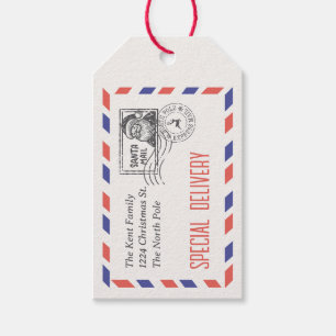 Étiquettes-cadeau Père Noël Livraison spéciale Enveloppe du courrier