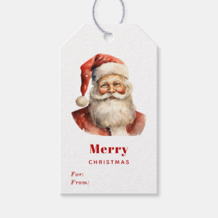 Étiquettes-cadeau Père Noël rétro