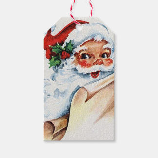 Étiquettes-cadeau Père Noël vintage
