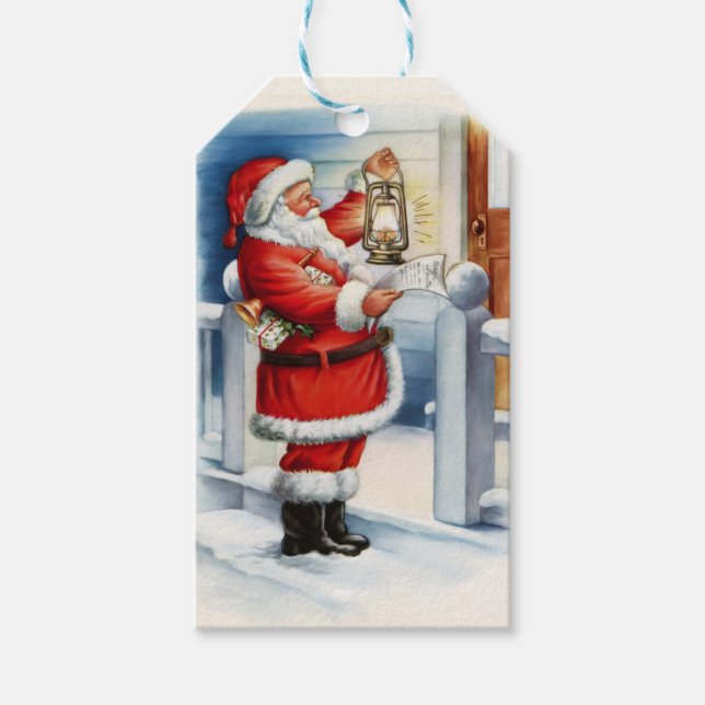 ÉTIQUETTES-CADEAU PÈRE NOËL VINTAGE 3 (Devant)