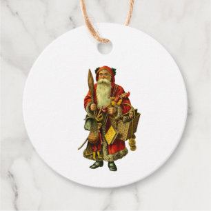 Étiquettes Cadeau Père Noël vintage à partir de Noël cadeau